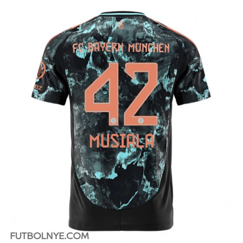 Camiseta Bayern Munich Jamal Musiala #42 Visitante Equipación 2024-25 manga corta